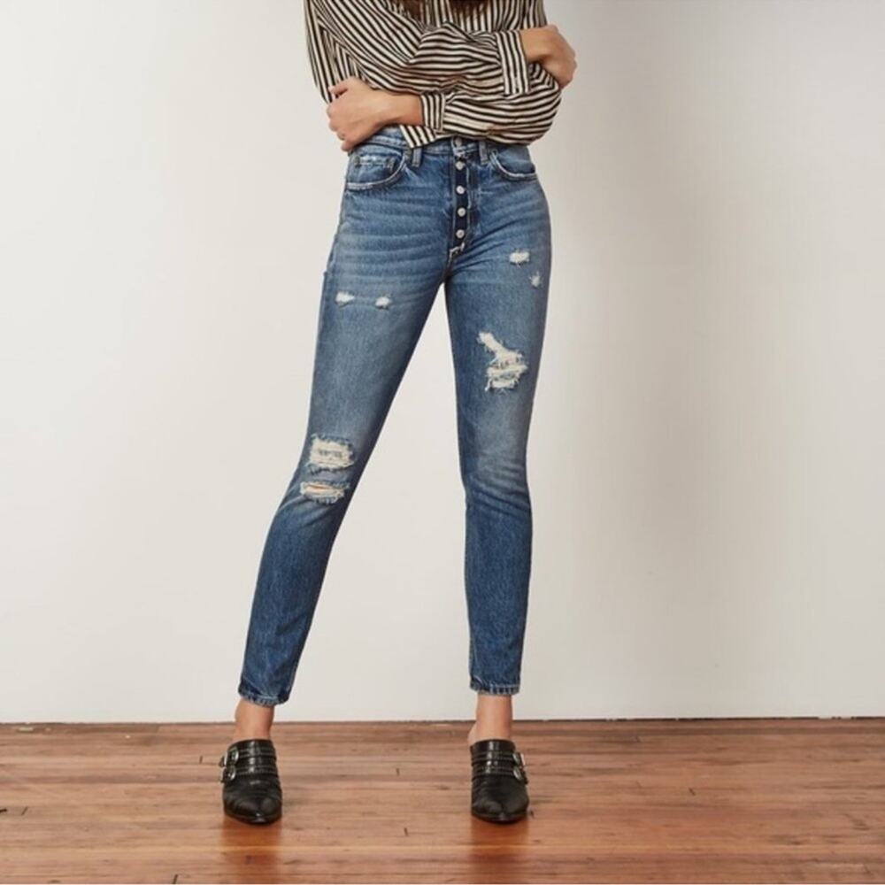 Boyish Jeans The Billy Button Fly Jeans in Waterfront Wash recycled cotton